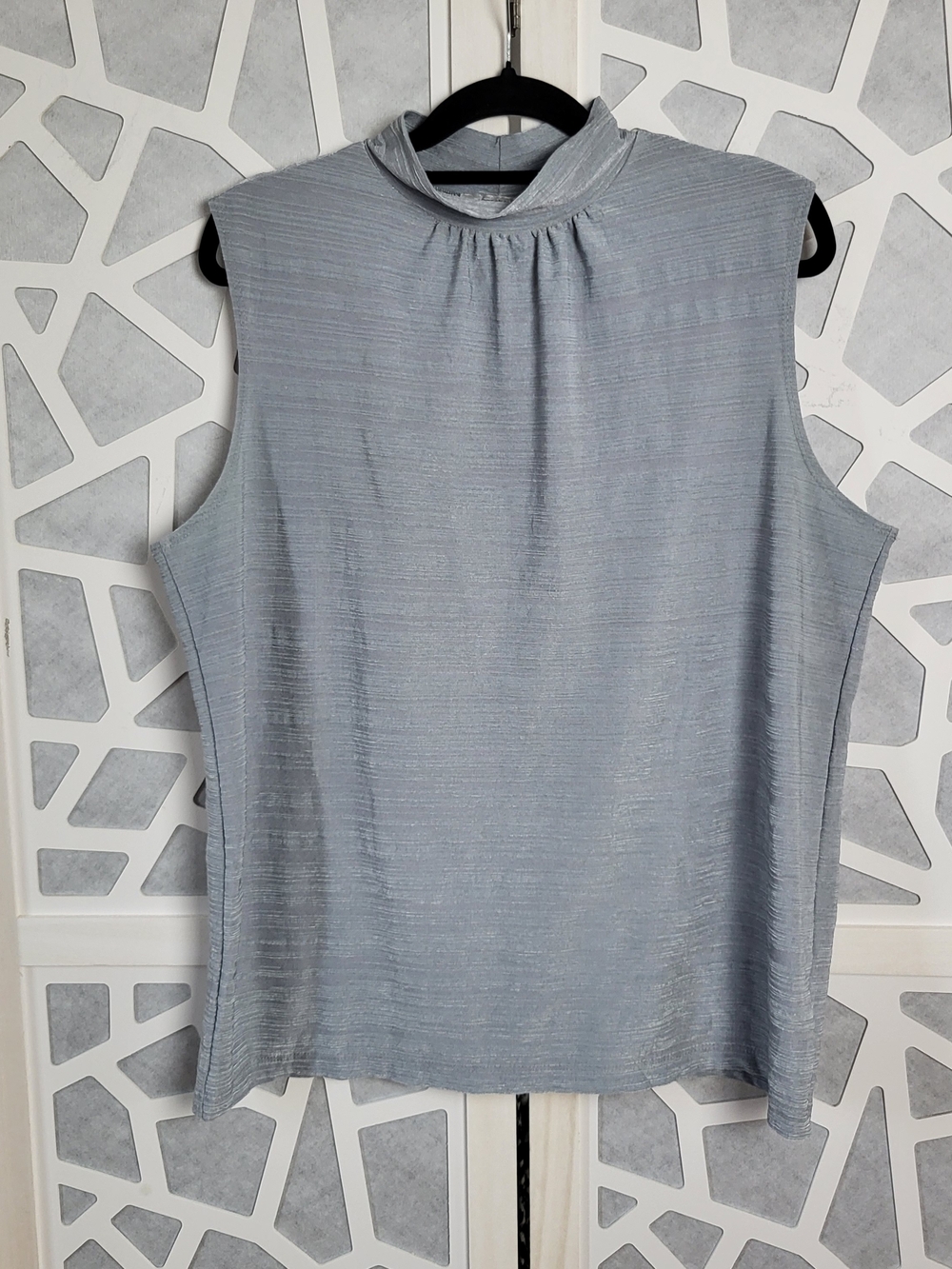 Dress Barn Silver-Gray Sleeveless Mock Neck Camisole